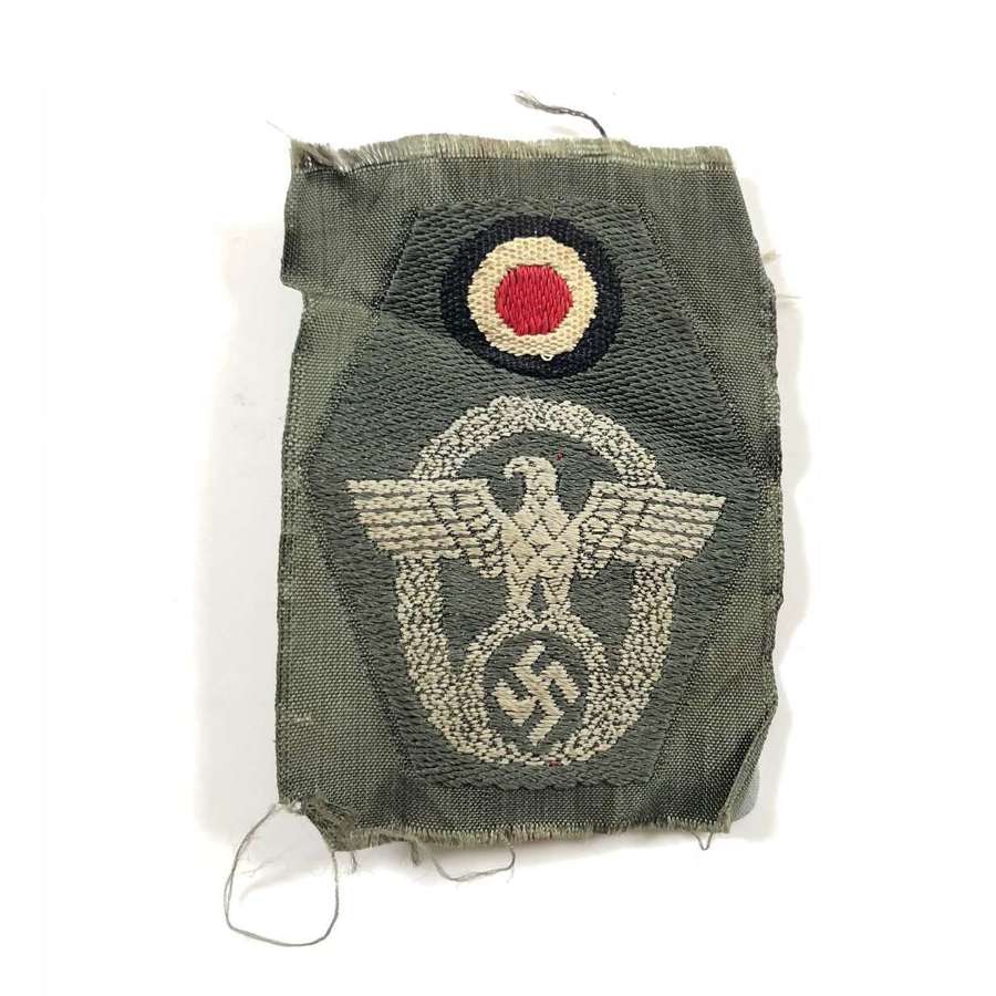 WW2 German Police Cloth Cap Badge.