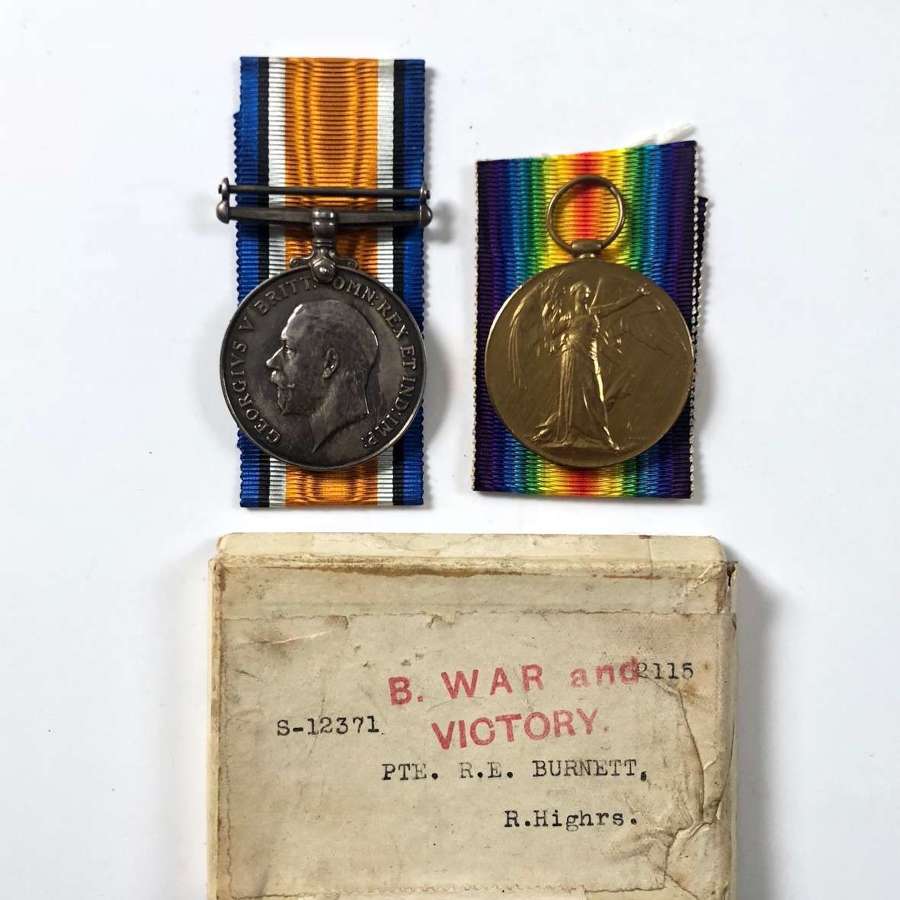 WW1 Royal Highlanders Black Watch Pair of Medals.