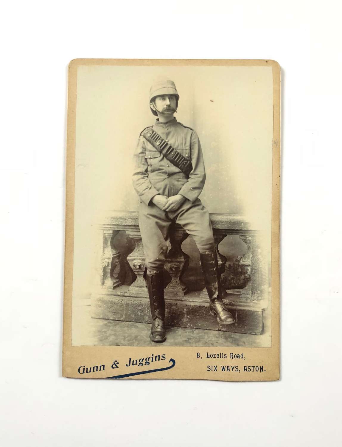 Boer War Birmingham Volunteer Carte de visite. Photograph