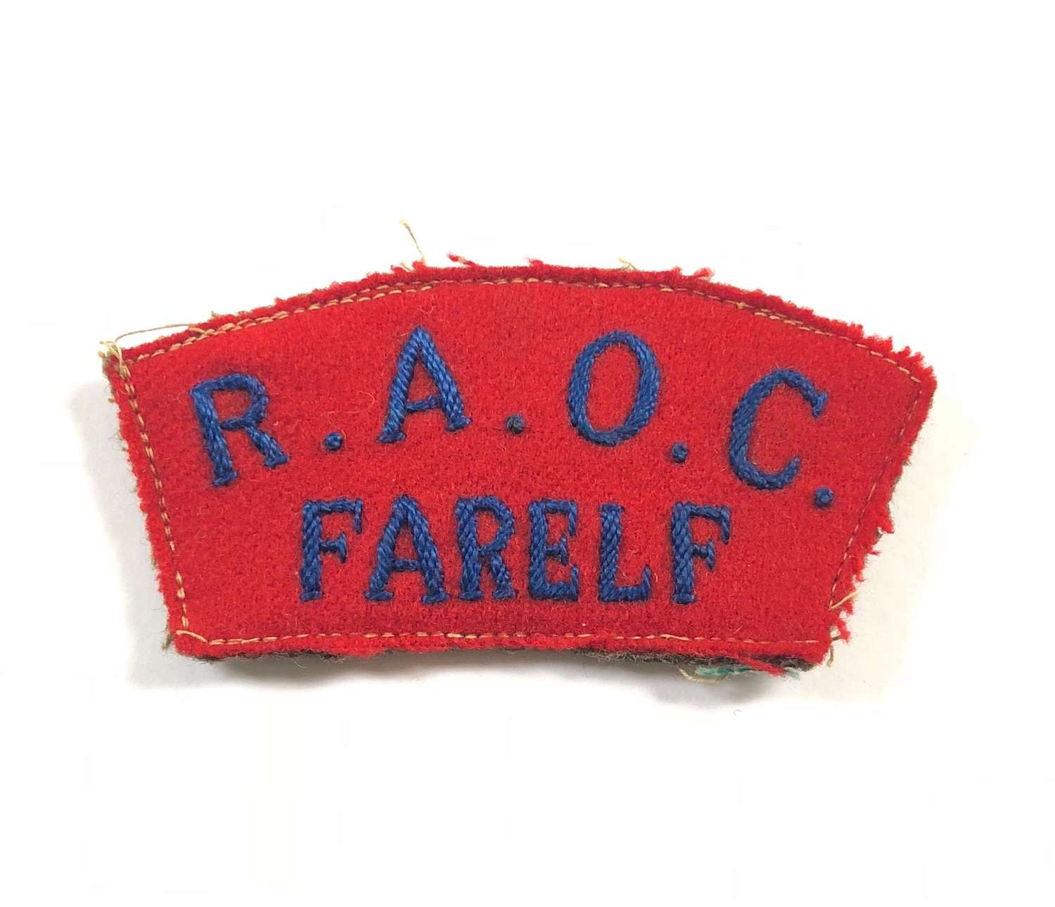 Royal Army Ordinance Corps RAOC FARELF Embroidered Badge.