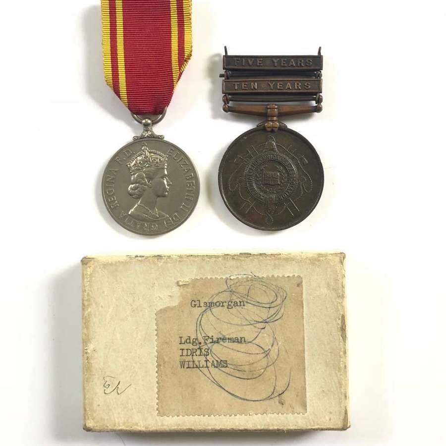 Glamorgan Fire Service Medal Pair.