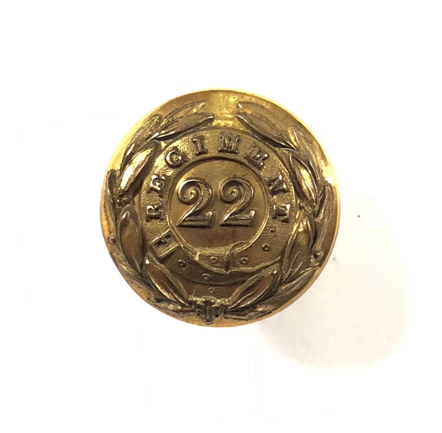 Georgian Indian Army. 22nd Bengal Native Infantry Coatee Button.