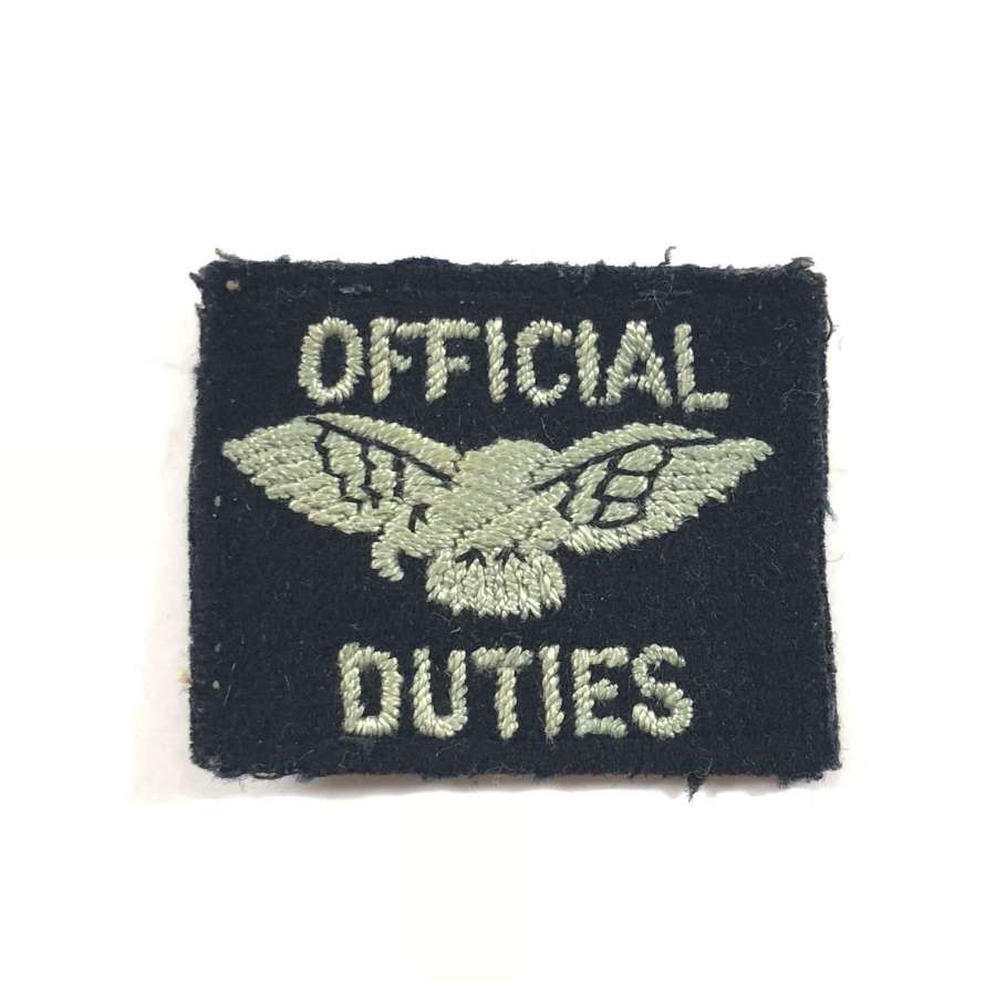 WW2 RAF Official Duties Cloth Badge