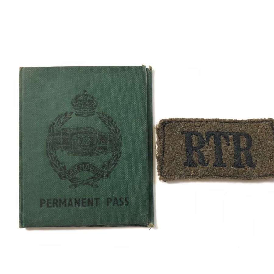 WW2 1940 47th (Oldham) Tank Regiment Badge & Pass.