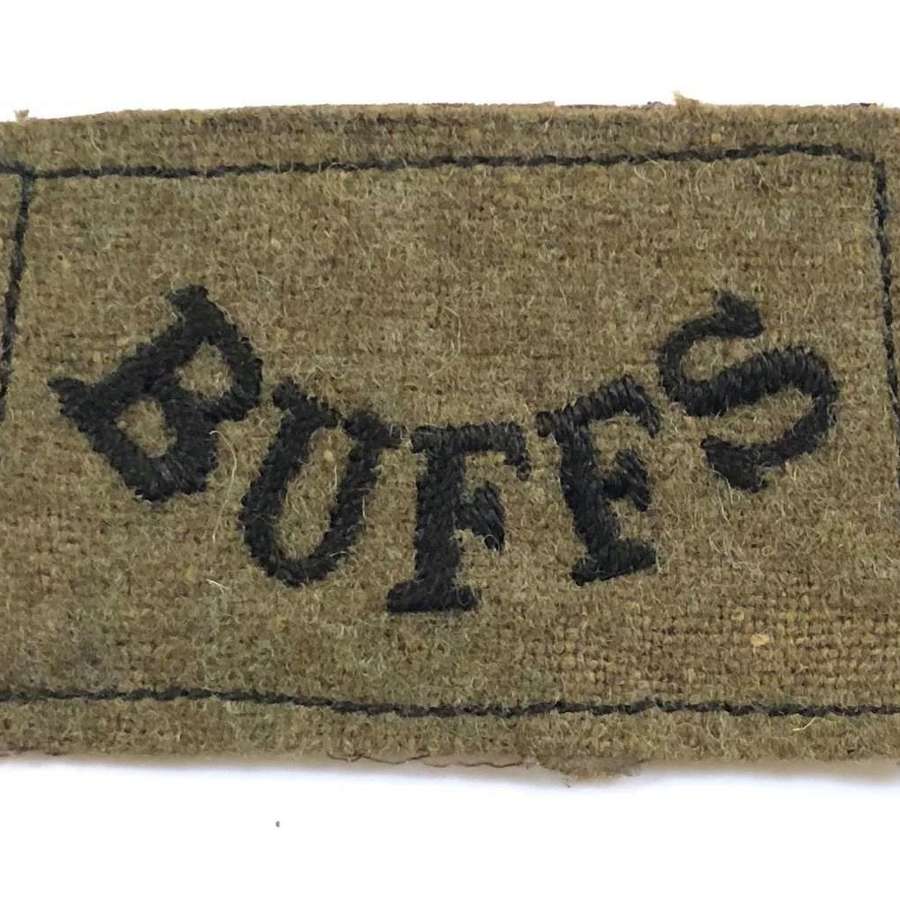 WW2 Buffs Embroidered Shoulder Title.