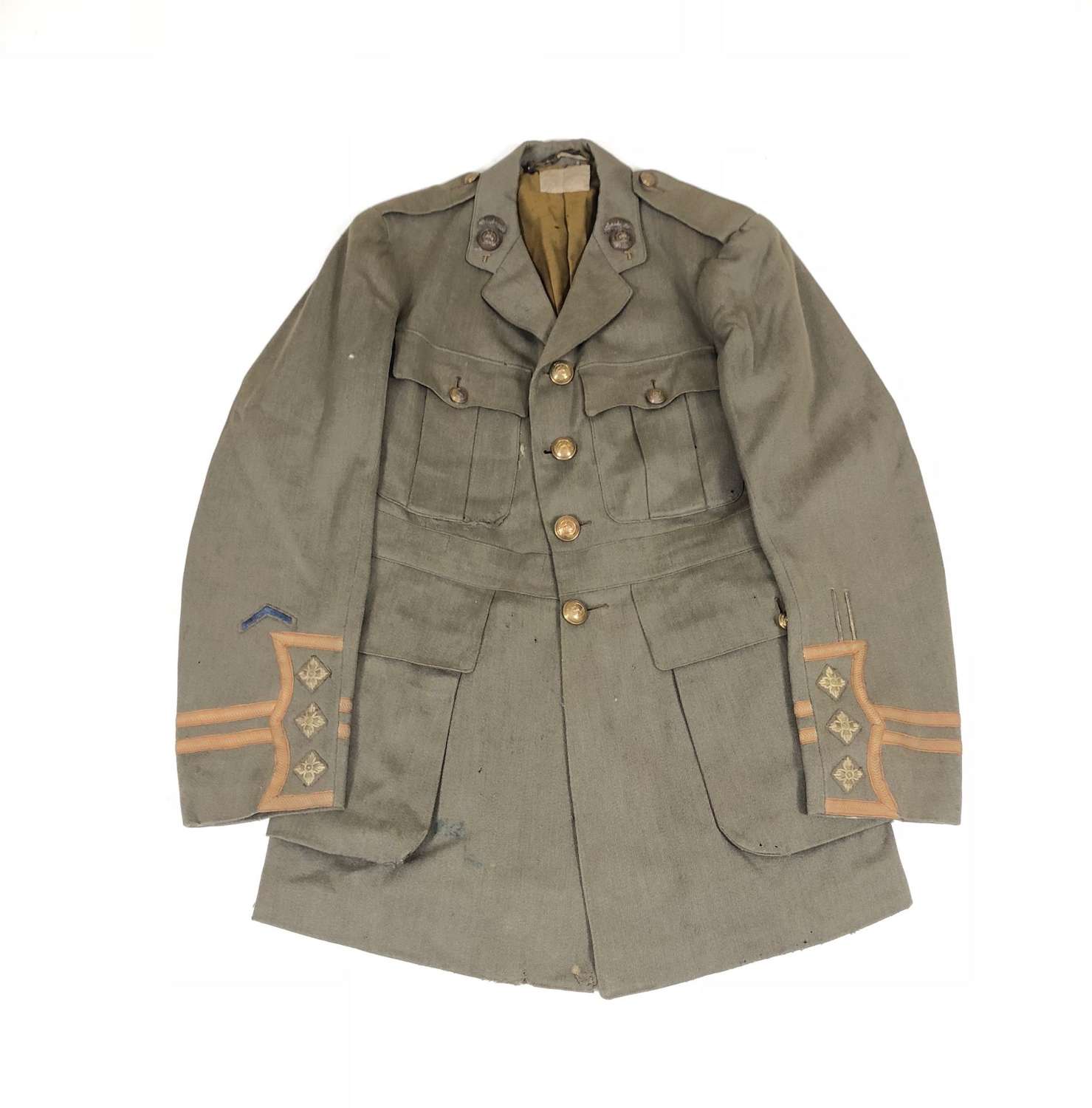 WW1 Northumberland Fusiliers Attributed Cuff Rank Tunic.