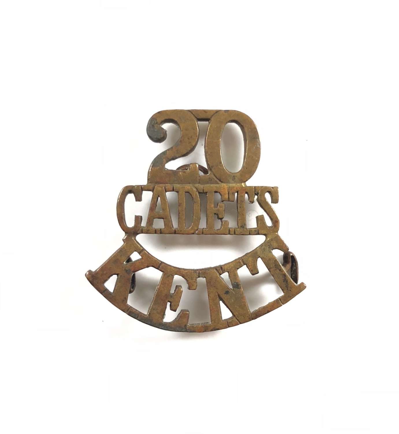 WW1 20/Cadets/Kent Brass Shoulder Title.