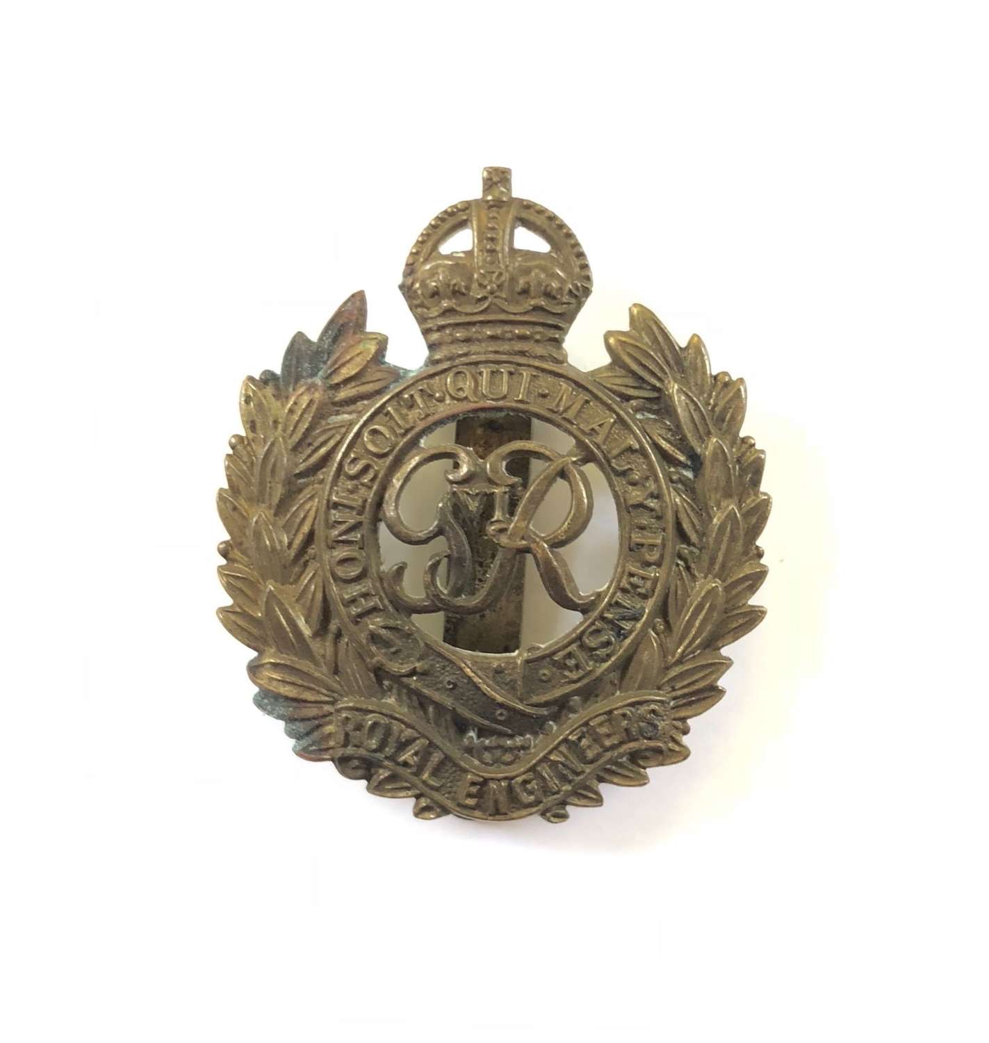 WW2 Pattern Royal Engineers Other Rank’s Cap Badge.