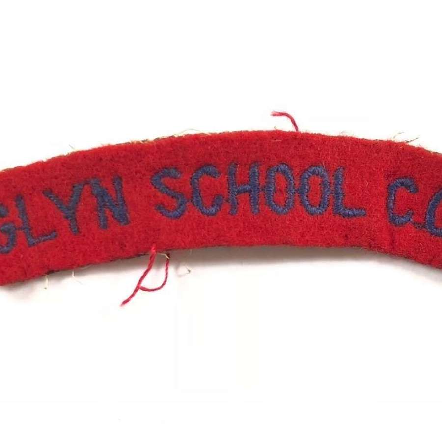 Glyn School CCF Cadet Shoulder Title Badge.