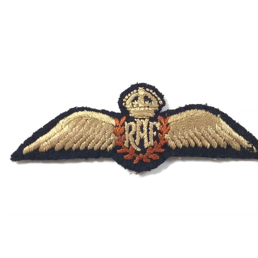 WW2 RAF Pilot Wings Early / Mid War Style Padded.