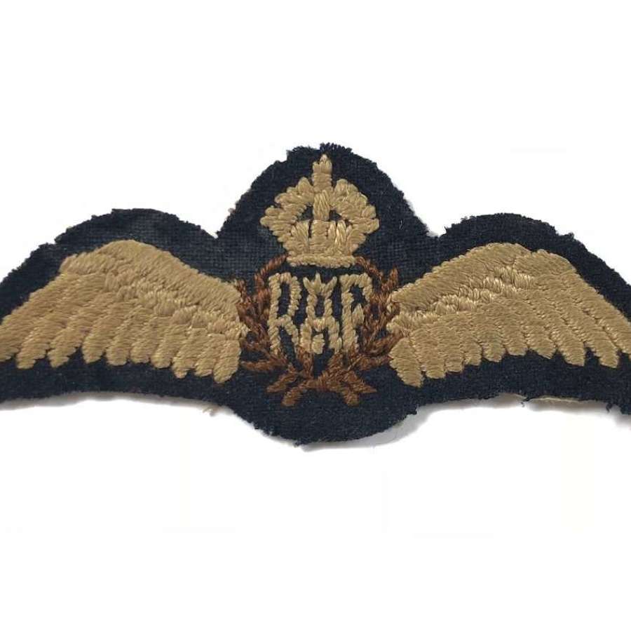 WW2 RAF Pilot Wings Mid War Style Flat.