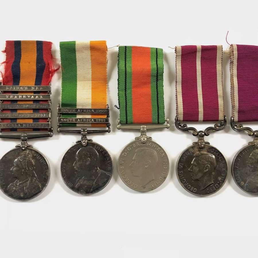 Devonshire Regiment Boer War MSM Campaign Medal group of 5 Medals.
