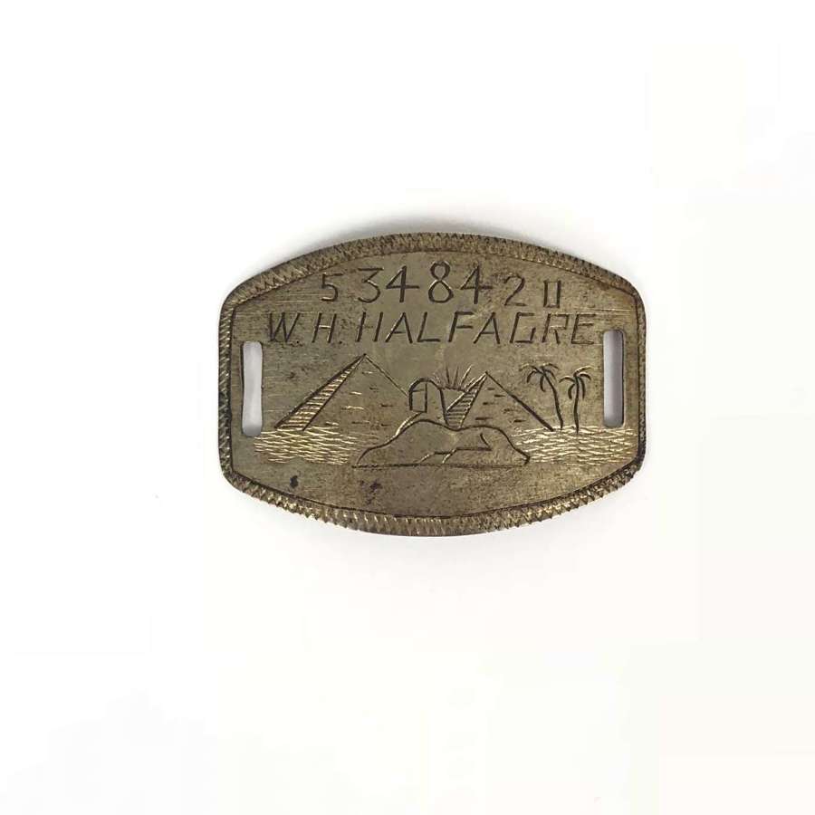 WW2 Royal Berkshire Regiment Egypt ID Bracelet.