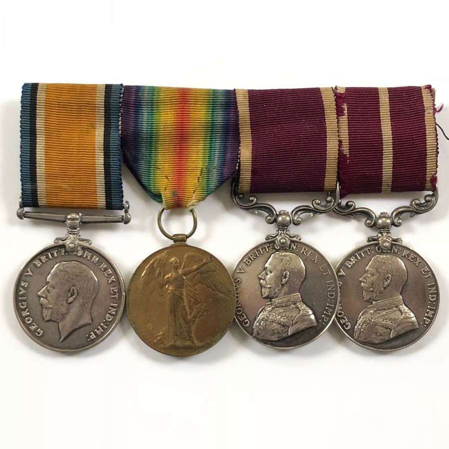 WW1 Notts & Derby Regiment Long Service MSM Medal Group