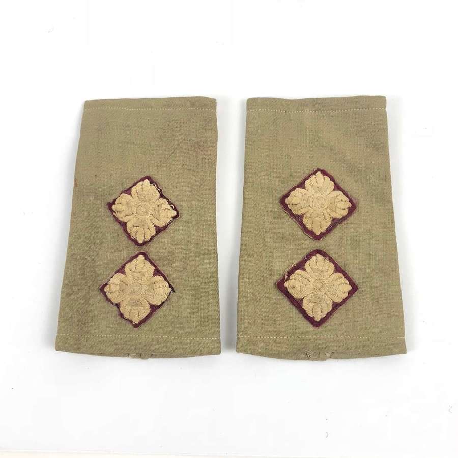 WW2 Period Middle East Officer Slip On Rank Badge.