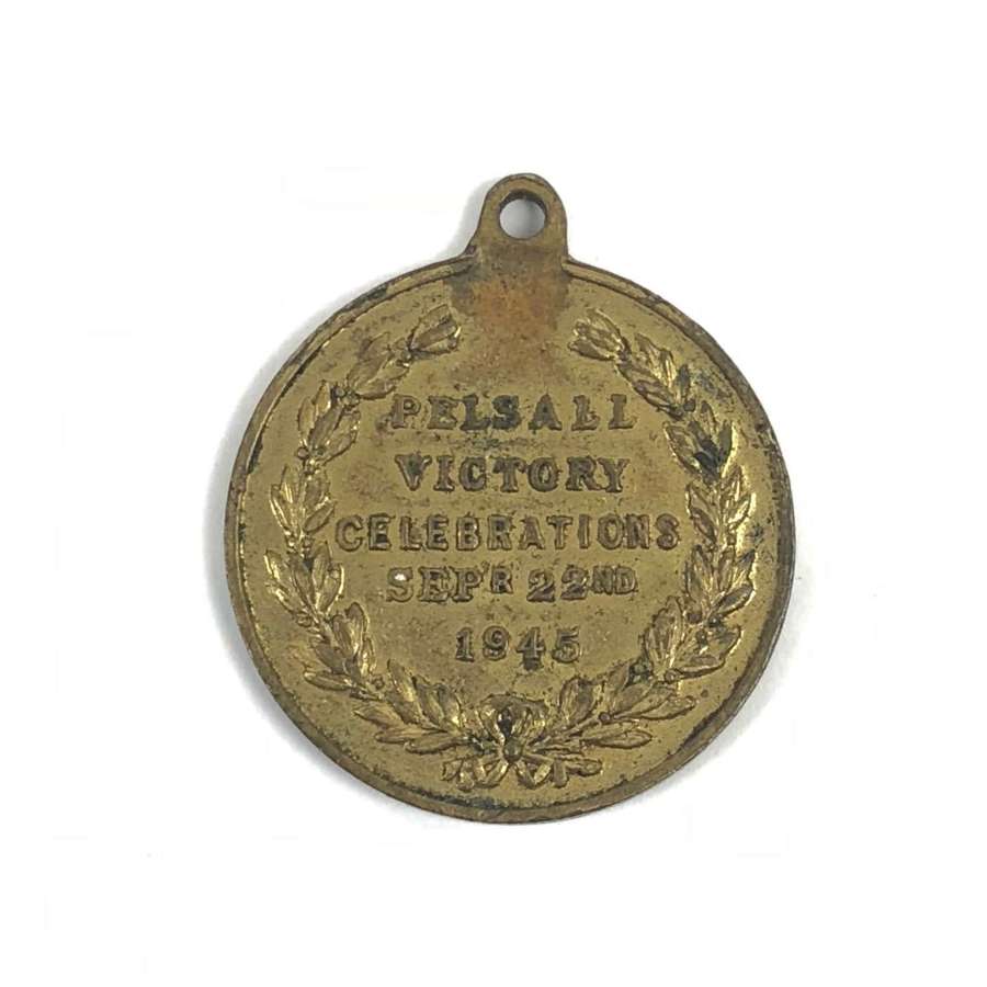 Pelsall Walsall West Midlands WW2 1945 Victory Medal.