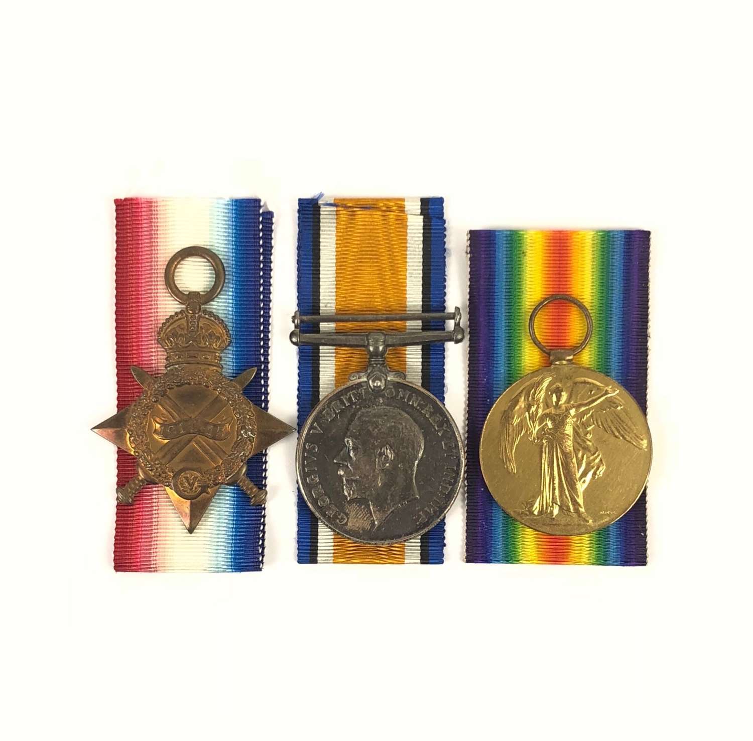 WW1 South African 7th Infantry Group of Three Medals.