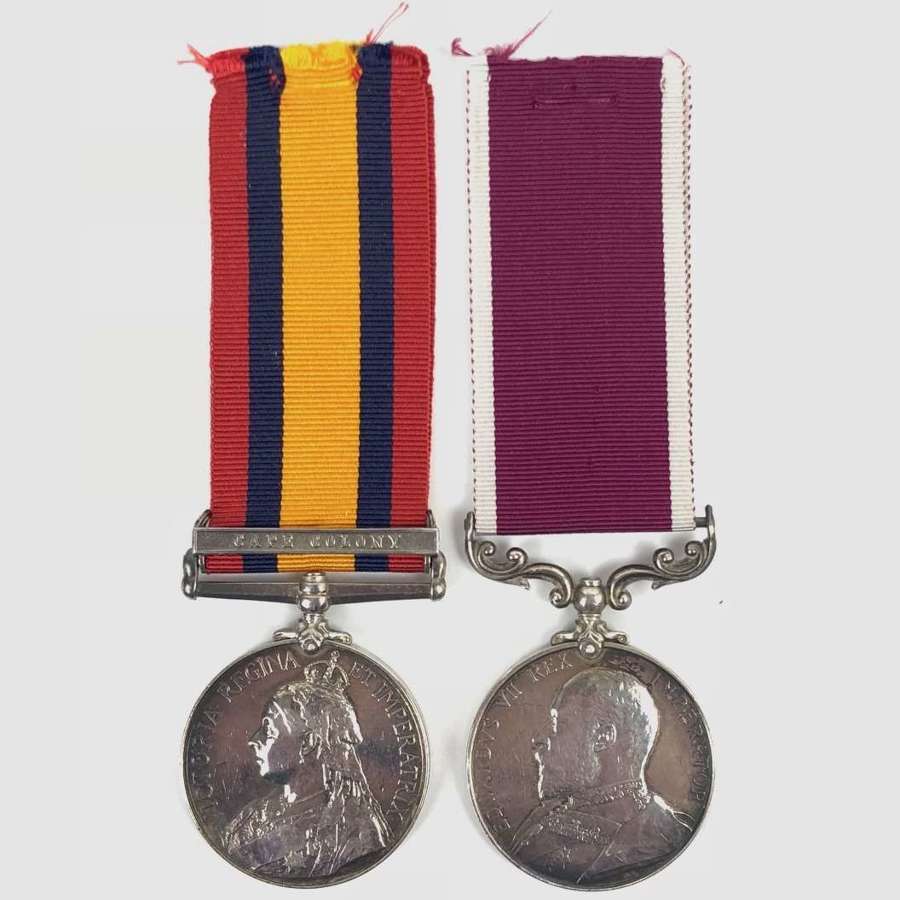 Boer War Army Ordnance Corps Long Service Pair of Medals.