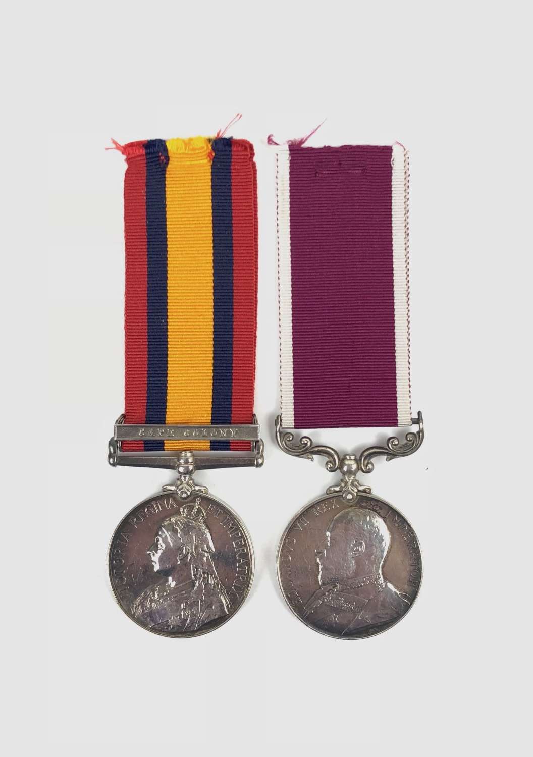 Boer War Army Ordnance Corps Long Service Pair of Medals.