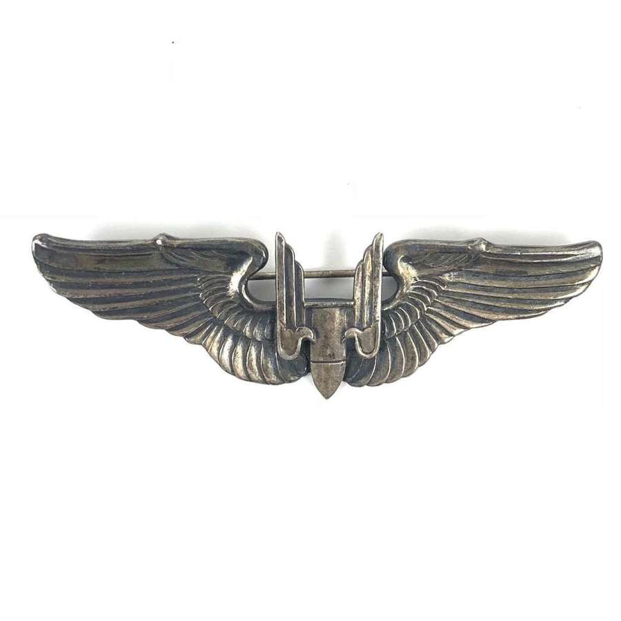 WW2 Period US Army Air Force Silver Aerial Gunner Wing