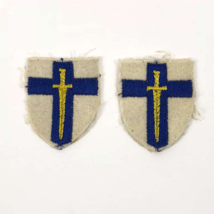 WW2 British 2nd Army Pair of Formation Badges.