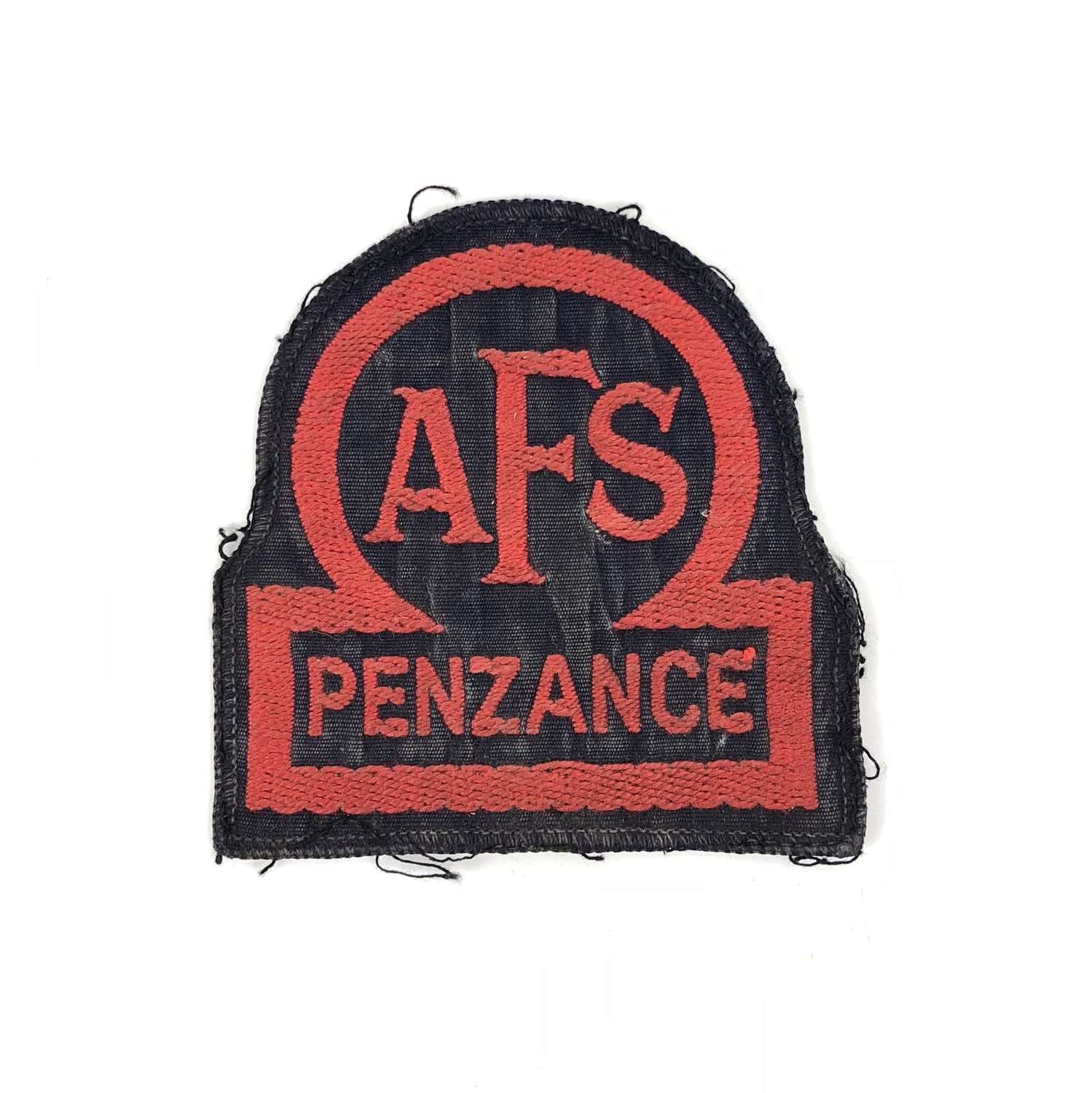 WW2 Auxiliary Fire Service AFS Penzance overall breast badge