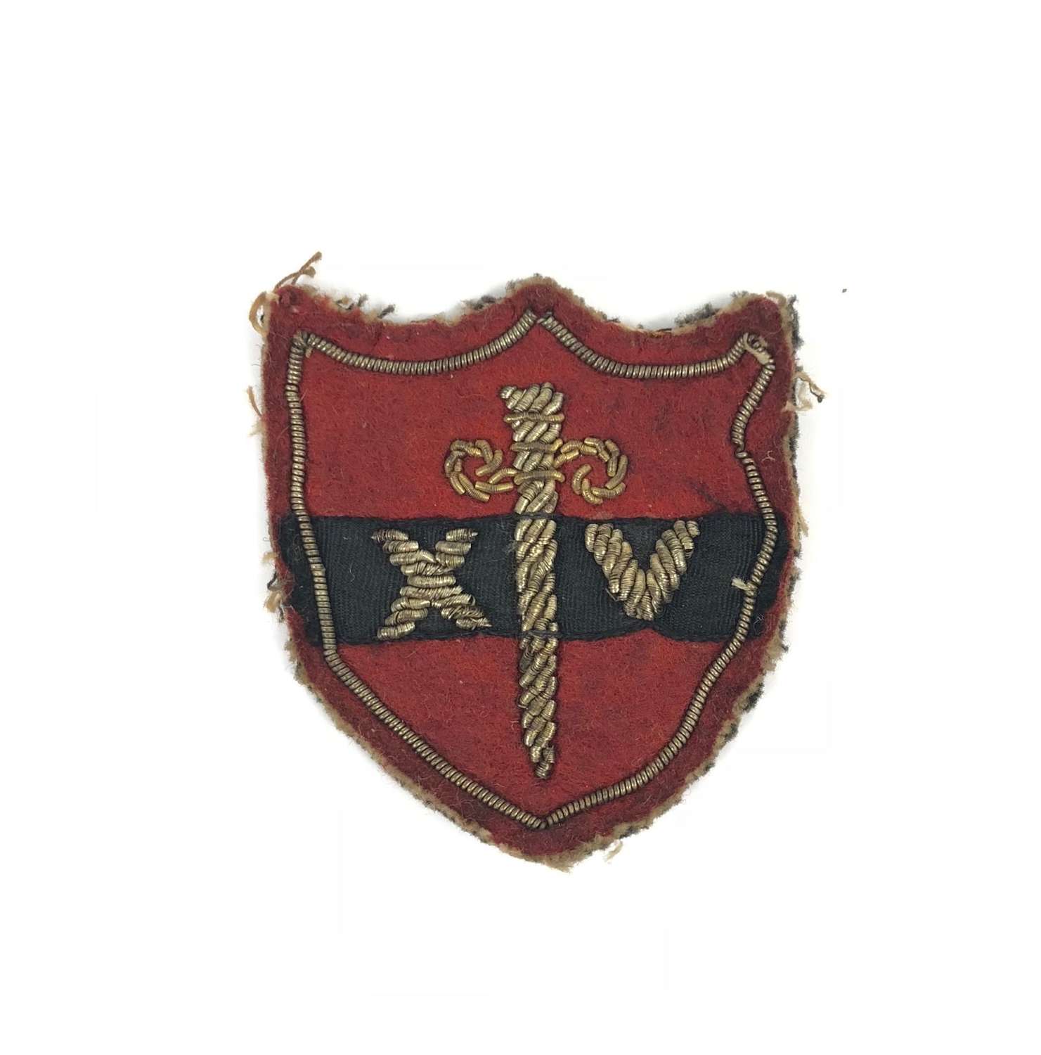 WW2 14th Army Far East Bullion Embroidered Formation Badge.