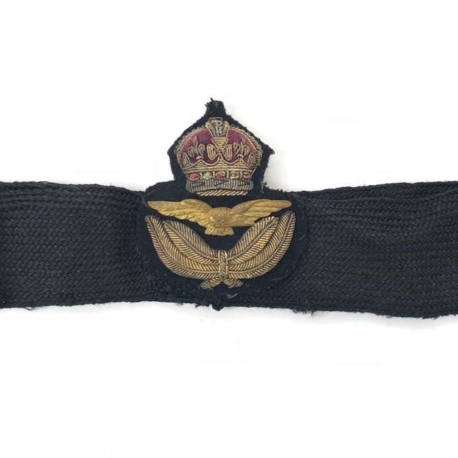 RAF WW2 Officer’s Bullion Cap Badge & Hat Band.
