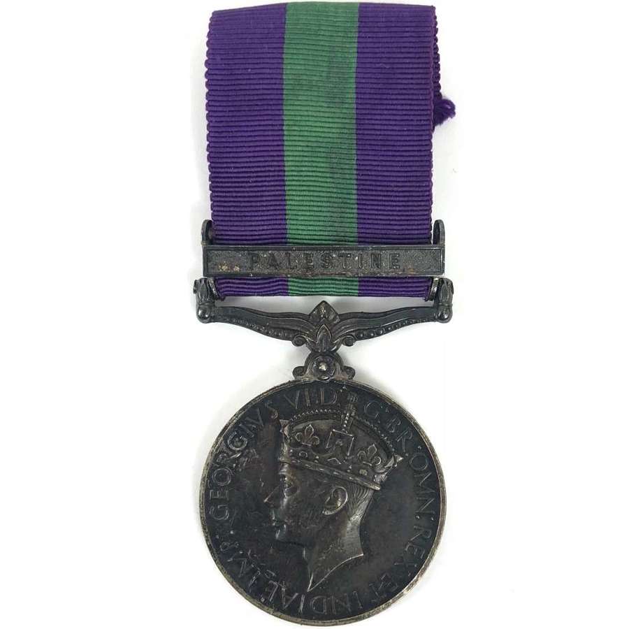 RAF 1941 Casualty General Service Medal Clasp Palestine.
