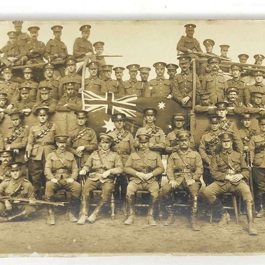 WW1 300th Co. Australian Army Service Corps Panoramic Photograph.