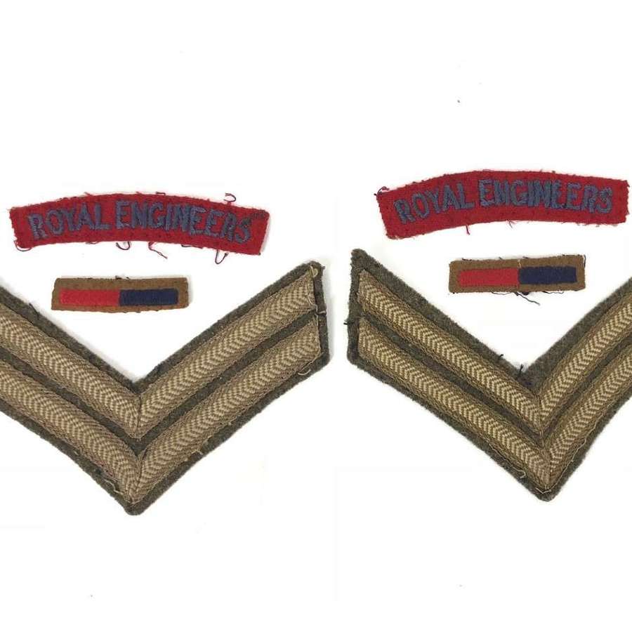 WW2 Royal Engineers Badge Grouping.