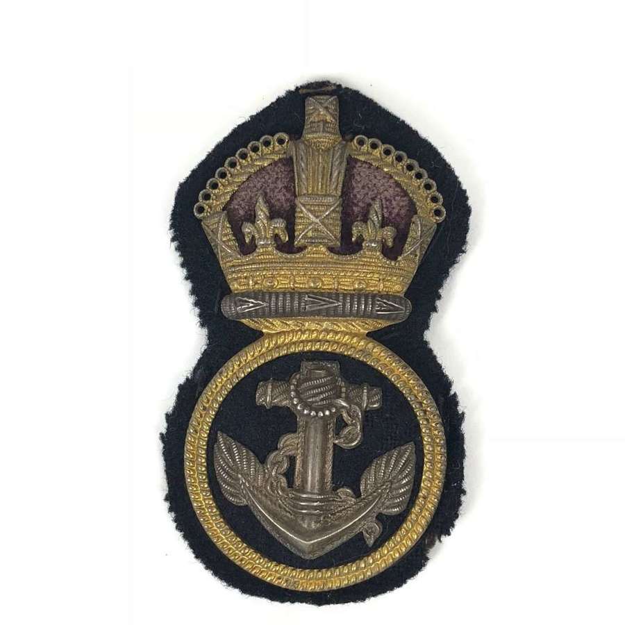 WW2 Royal Navy Economy Petty Officer Cap Badge.