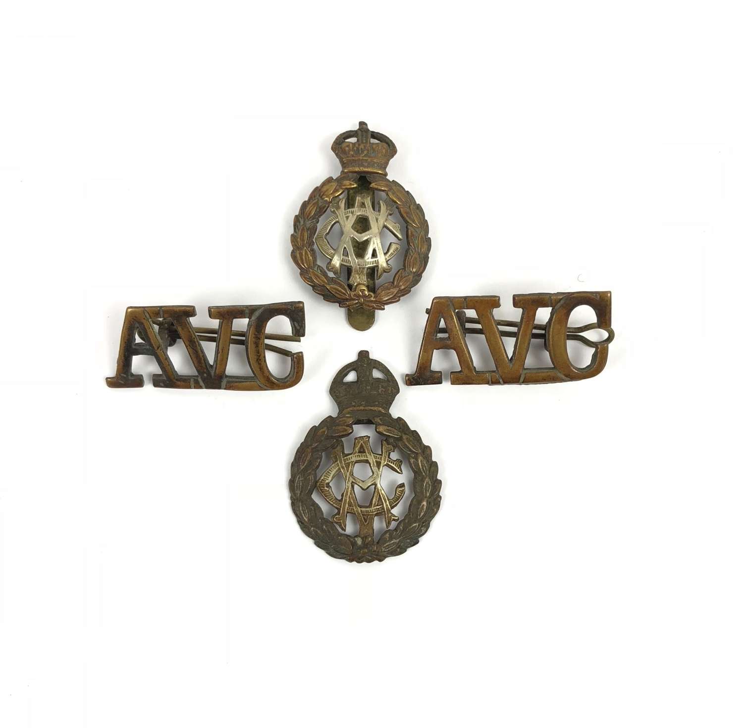 WW1 Army Veterinary Corps Badges.