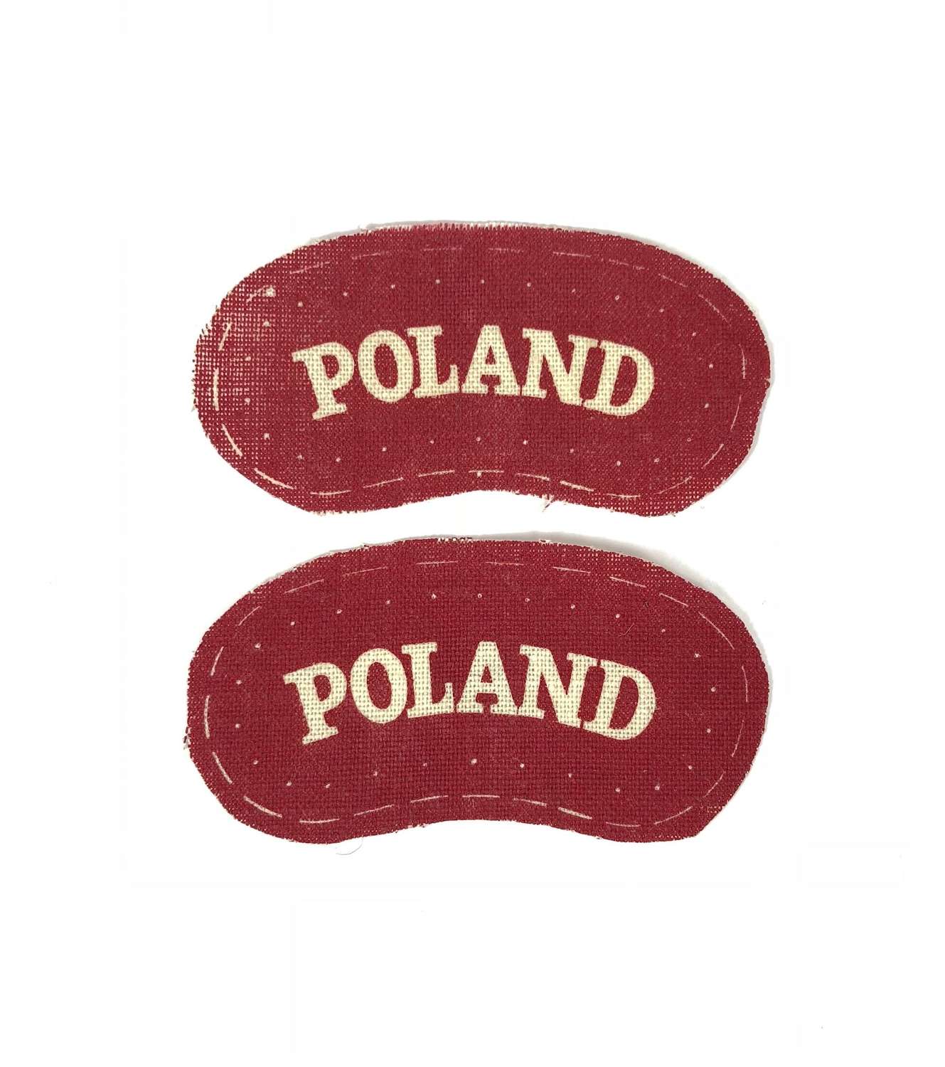 WW2 Pair of Printed Poland Nationality Titles.