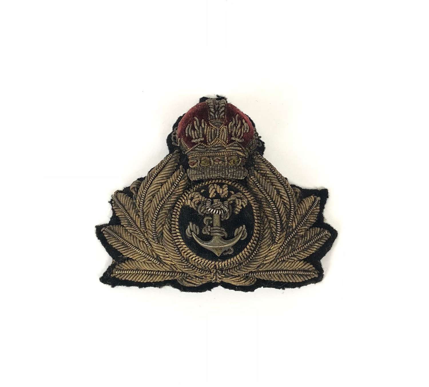 WW1 Royal Naval Reserve RNR Officer’s Cap Badge.