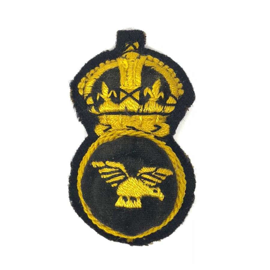 RAF 1918 1st pattern NCO’s embroidered cap badge.