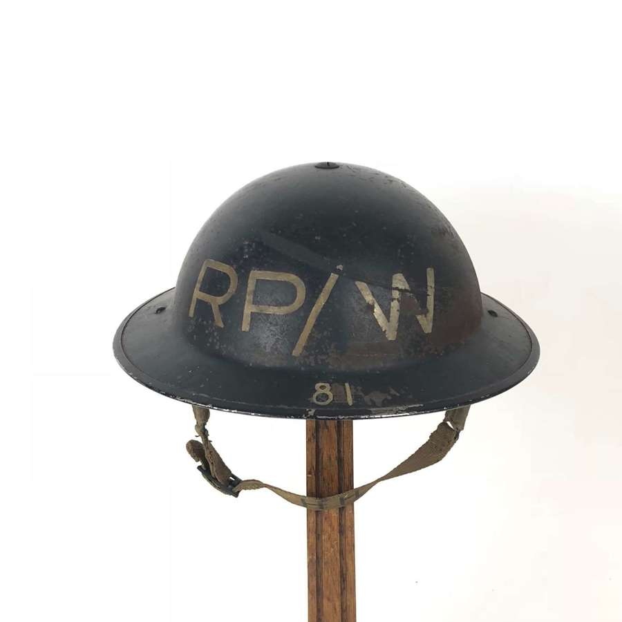 WW2 Home Front Repair Party Water Civil Defence Helmet.
