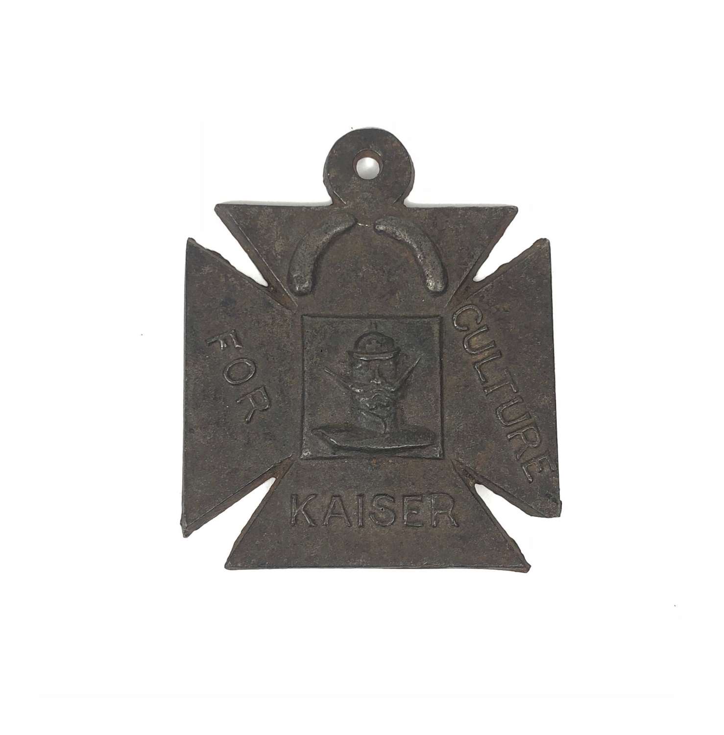 WW1 Kultur Cross British anti German propaganda Large Iron Cross Medal