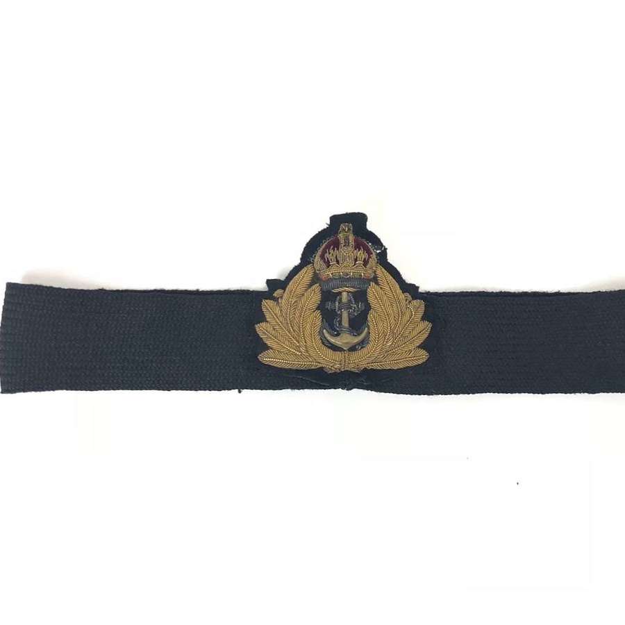 Royal Navy WW1 / Inter War Period Officer’s Cap Badge & Band.