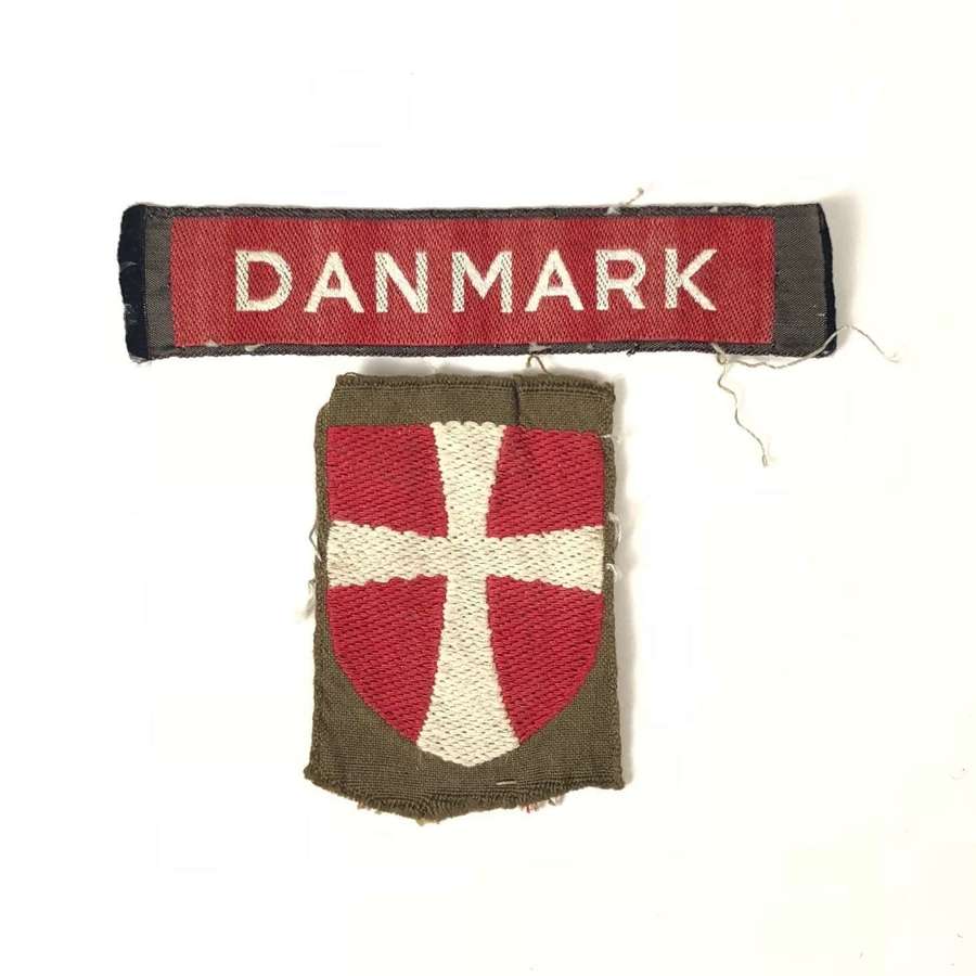 Denmark Nationality Title and Shield Arm Badge.