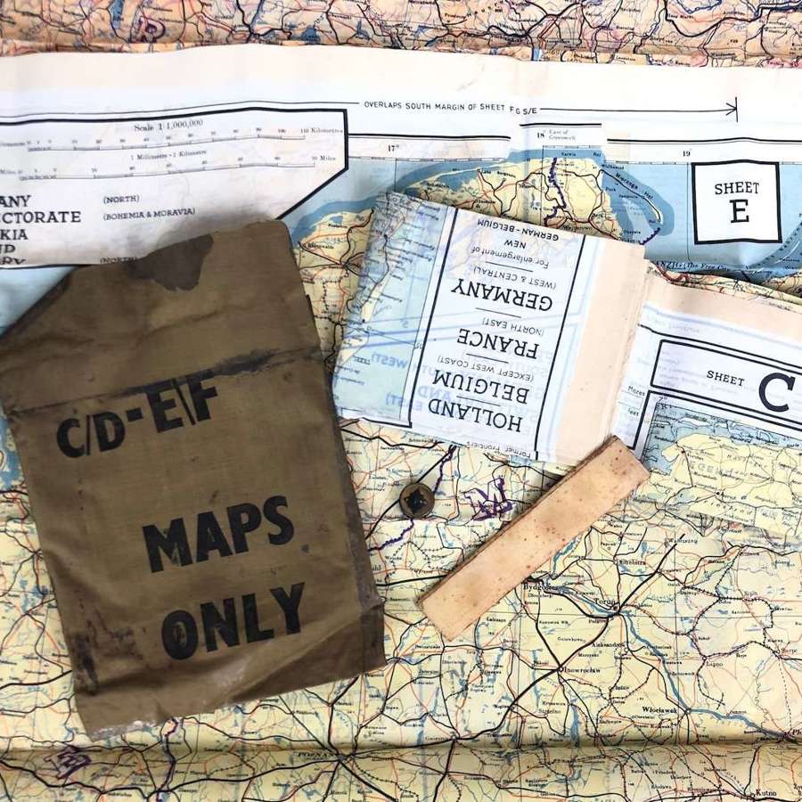 WW2 RAF Personnel Aircrew Double Escape Map Package. Europe.