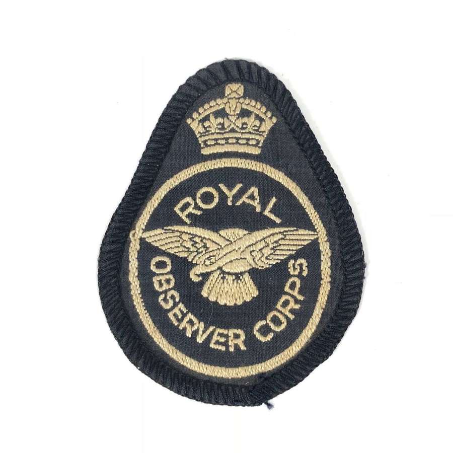 WW2 Period Royal Observer Corps Breast Badge.