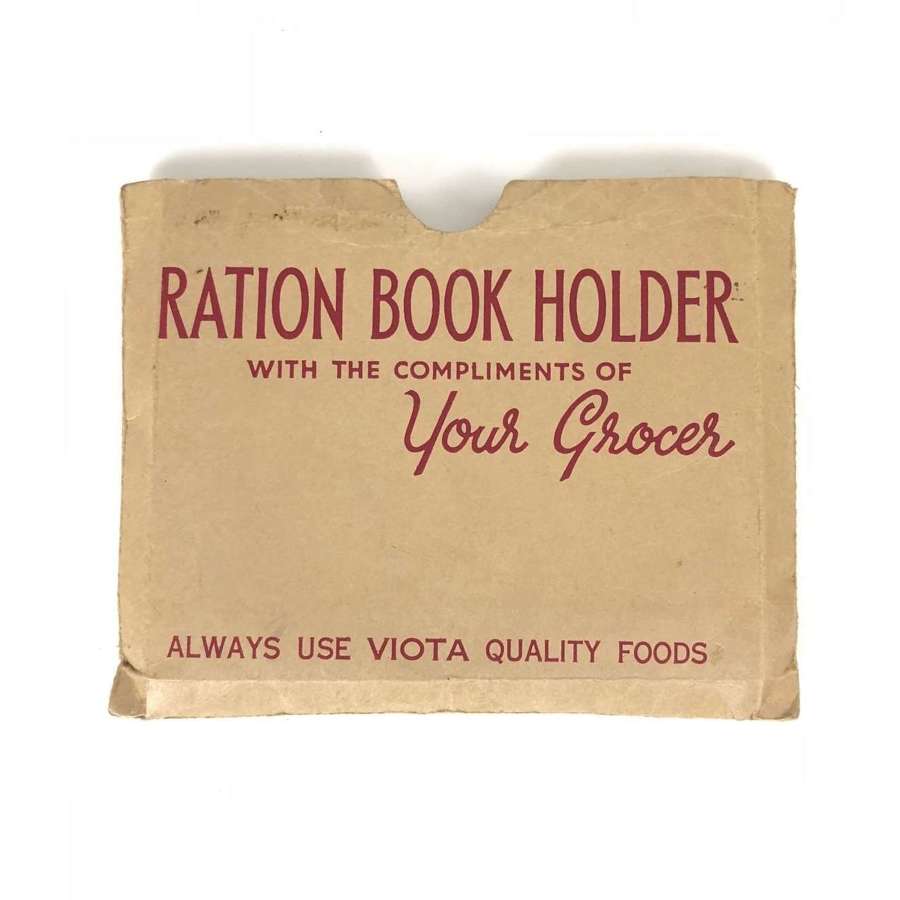 WW2 Home Front Viota Advertising Ration Book Holder.