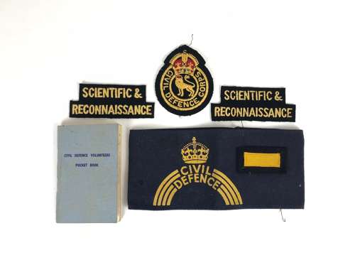 Cold War Period Home Front Civil Defence Pocket Book & Badges.