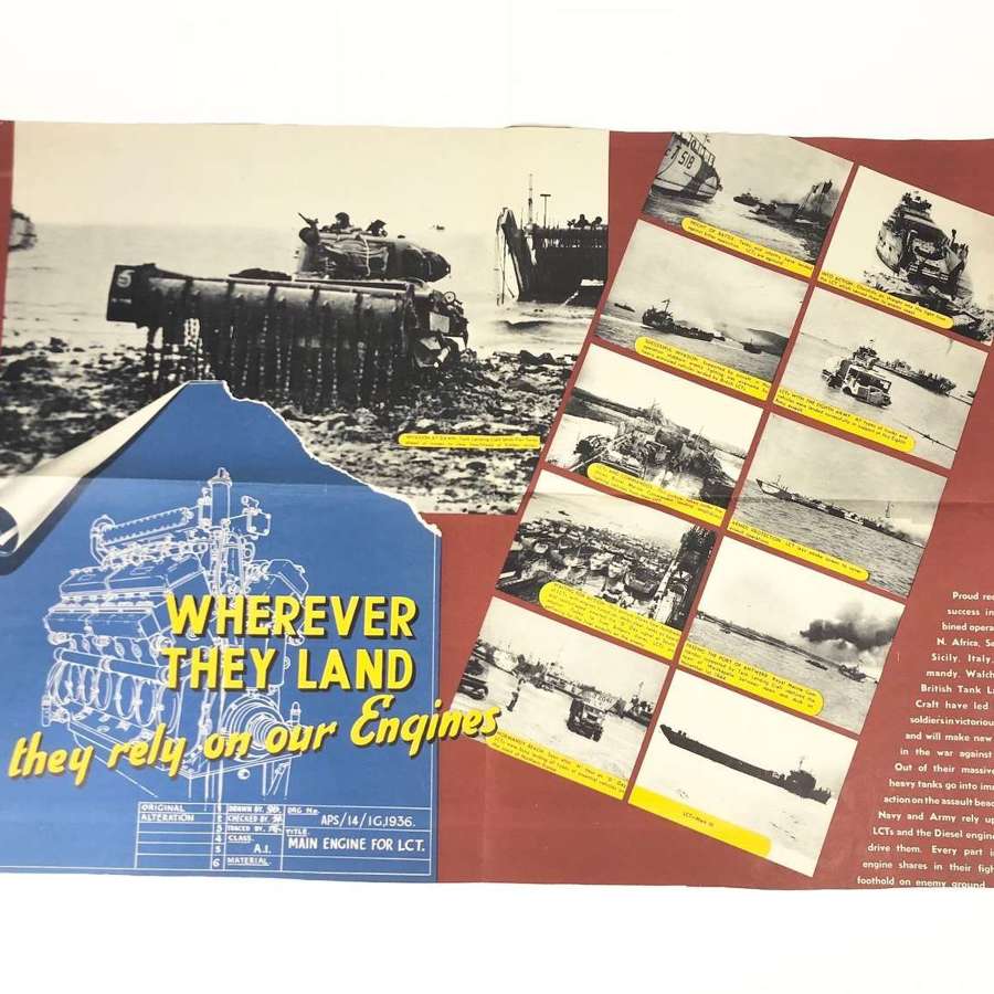 WW2 D-Day Invasion Interest Poster. Landing Craft Tanks