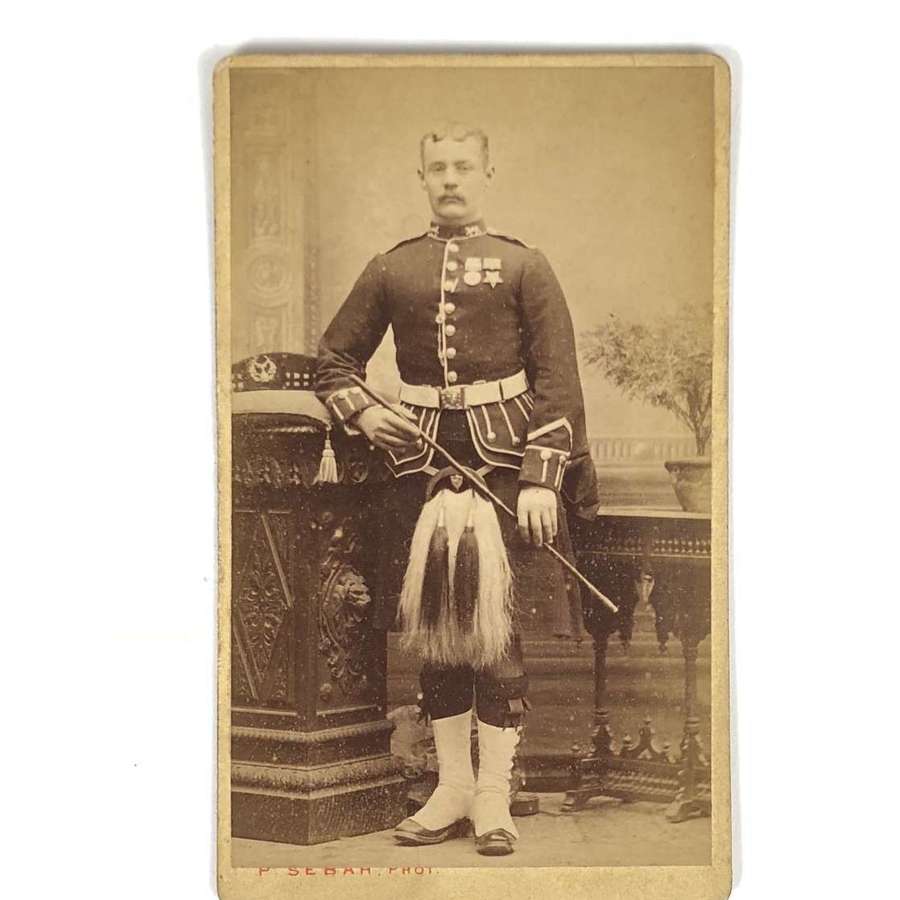 Victorian Seaforth Highlanders carte de visite. Photograph