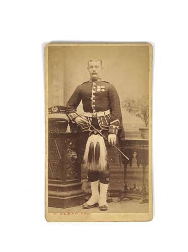 Victorian Seaforth Highlanders carte de visite. Photograph