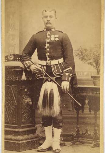 Victorian Seaforth Highlanders carte de visite. Photograph
