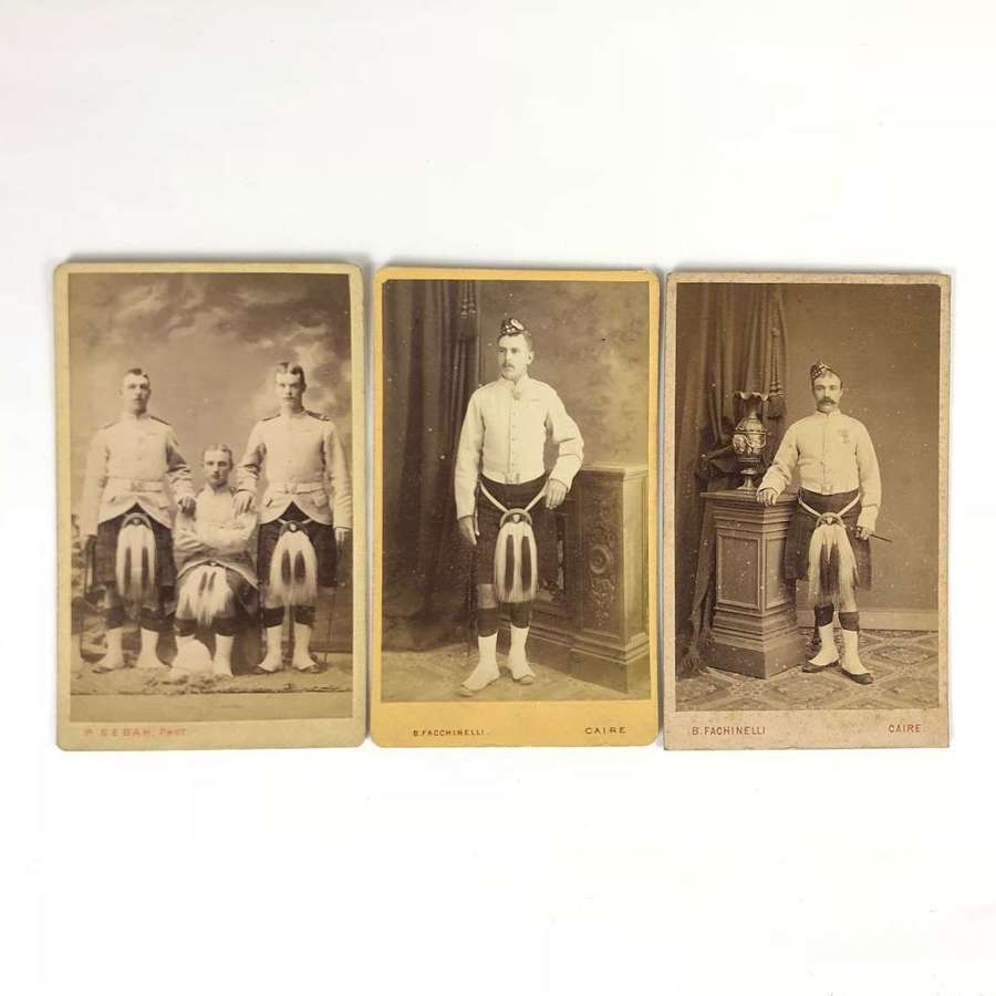 Victorian Seaforth Highlanders carte de visite. Photographs