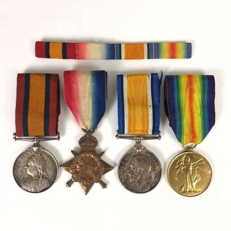 Royal Navy Boer War / WW1 Medal Group of 4 Medals.